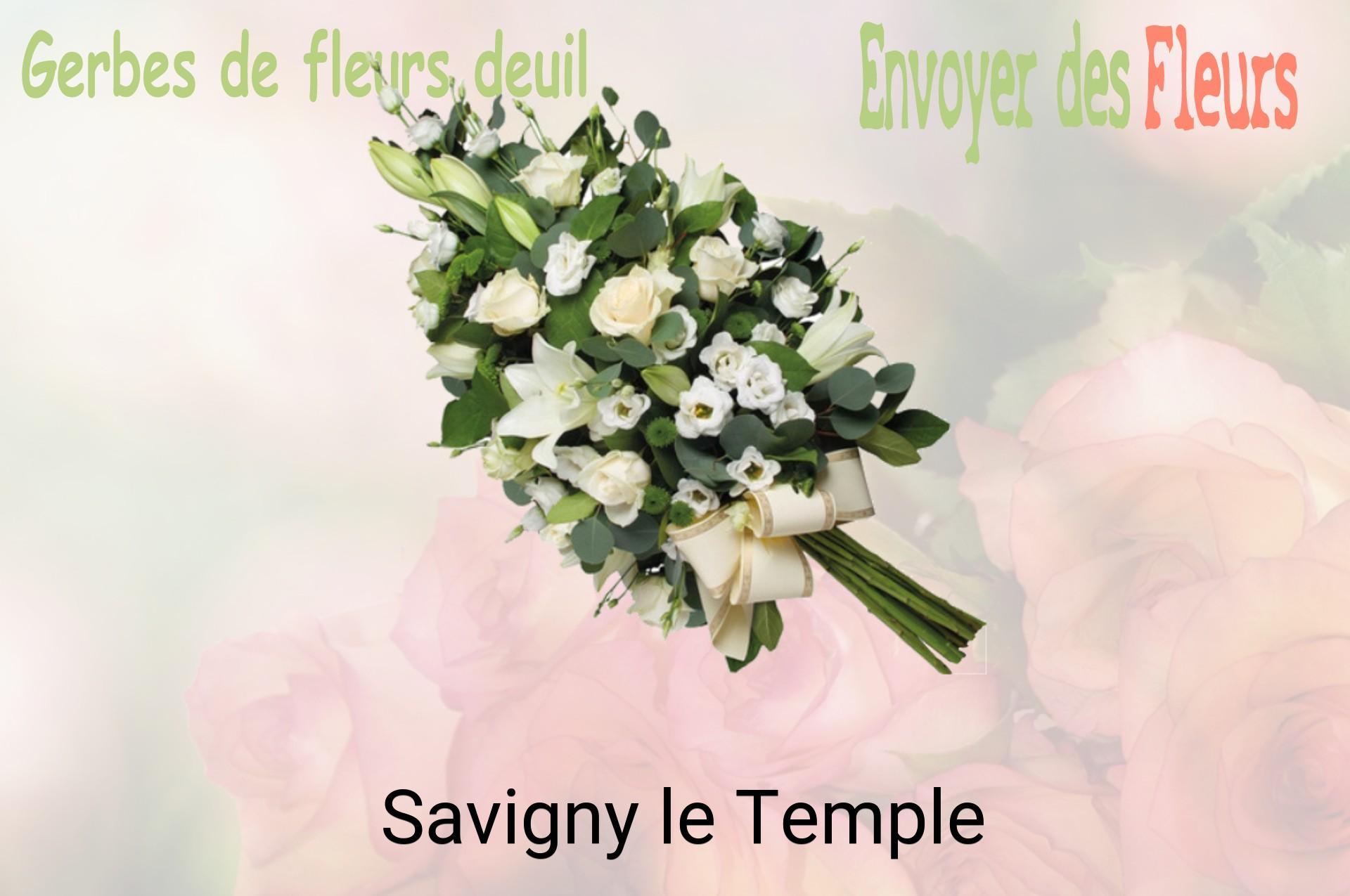 Gerbe de fleurs de deuil livrée à Savigny-le-Temple